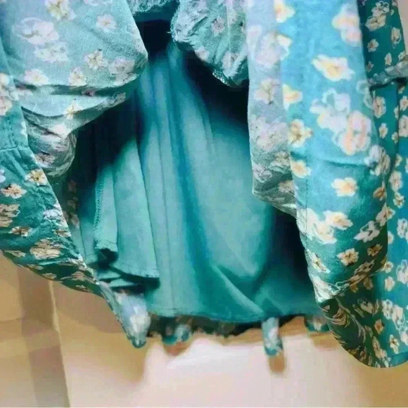 Wisteria Lane Mini Boho Dress Puff Short Sleeves Small - Picture 3 of 9